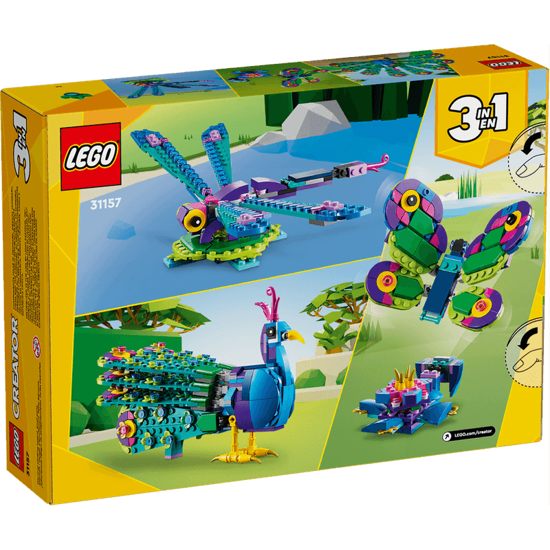 LEGO-Creator-Pavo-Real-Exotico-31157