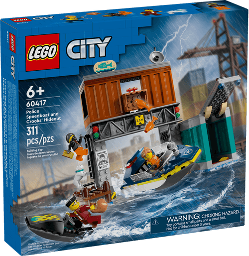 LEGO City Lancha de Policía y Guarida de los Ladrones 60417