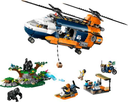 LEGO City Exploradores de la Jungla: Helicóptero en Campamento Base 60437