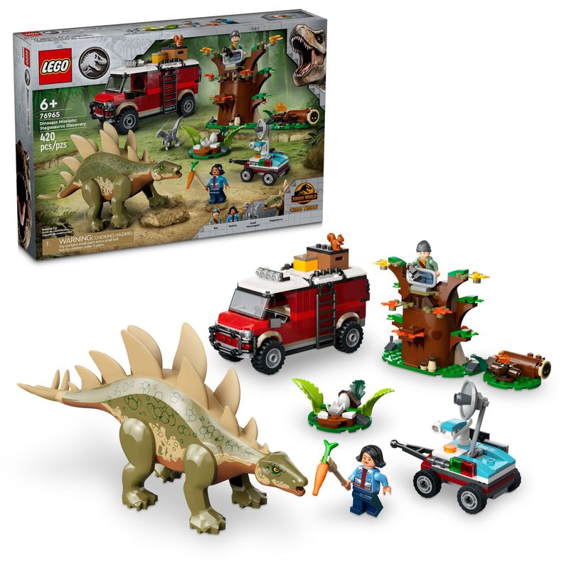 LEGO-Jurassic-World-Misiones-Dinosaurio--Descubrimiento-del-Stegosaurus-76965