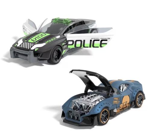 Hot Wheels Pull-Back Speeders 2 Pack Modelos: Muscle and Blown & Alpha Pursuit.Cuentan con Sistema de Fricción