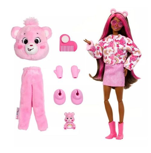 Barbie Cuttie Reveal Disfraz de Ositos Cariñositos Rosa
