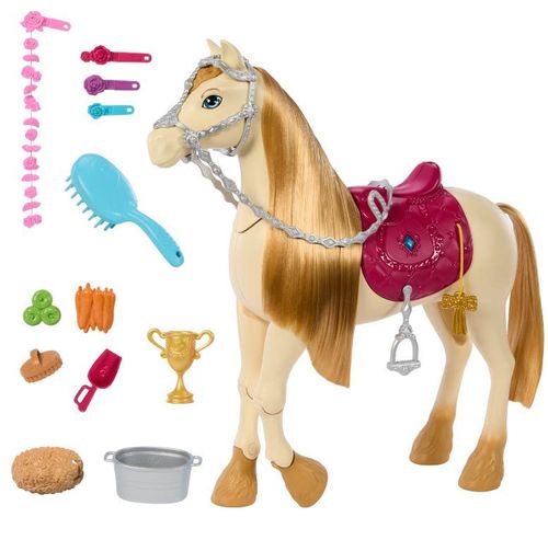 Barbie set de Juego Caballo con Pelo para Peinar y 11 Accesorios