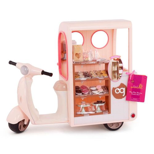 Our Generation Set de Juego Vespa Tienda de Galletas con Accesorios