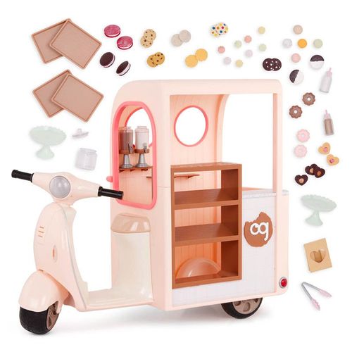 Our Generation Set de Juego Vespa Tienda de Galletas con Accesorios