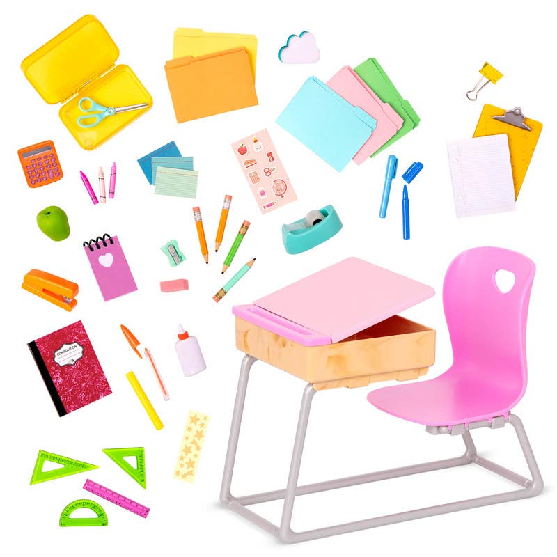 Our-Generation-Set-de-Juego-Escritorio-de-Estudiante-con-Accesorios