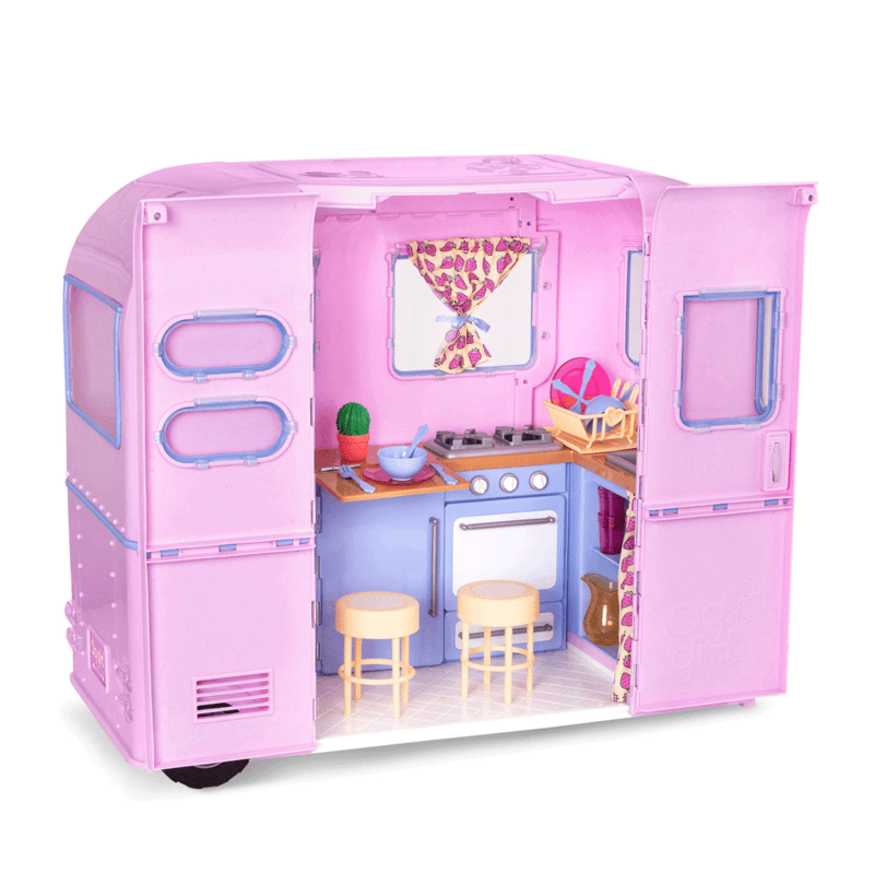 Our-Generation-Set-de-Juego-Camper-Rosa-con-Accesorios