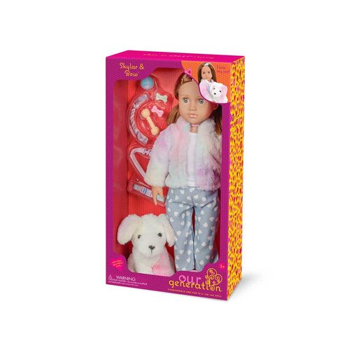 Our Generation Muñeca Skylar y su Perrito Bow