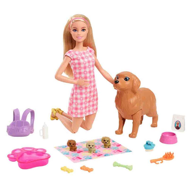 Barbie Veterinaria Mascota Labrador y Cachorritos Juguetron