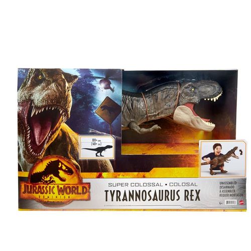 Jurassic World Dinosaurio T-Rex Súper Colosal que Emite 12 Sonidos