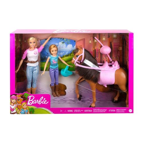 Barbie Set de Juegos con Caballo, Aventuras con Barbie y Chelsea
