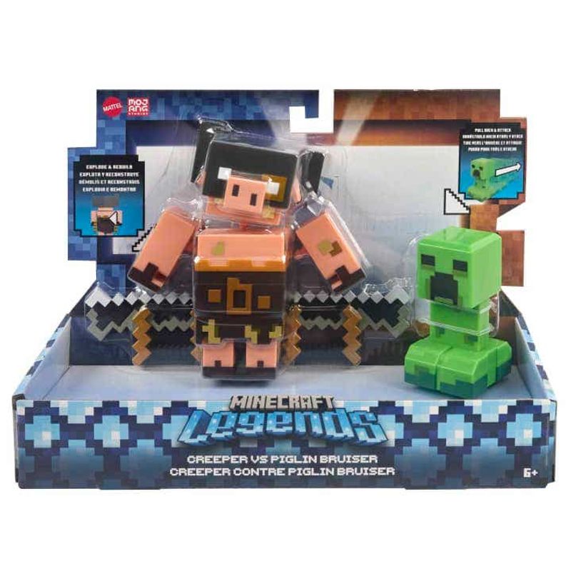 Mattel-Minecraft-2-Pack-Creeper-vs-Piglin-Bruiser-GYR98