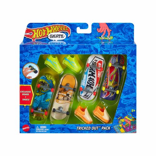 Hot Wheels 2 Pack Skate Patineta Sneakers Tony Hawk Dinosaurio