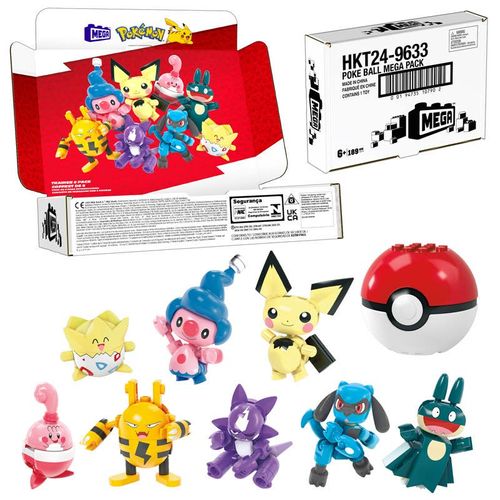 Pokémon 8 Pack de Entrenadores de Mega Construx Incluye Pokeball