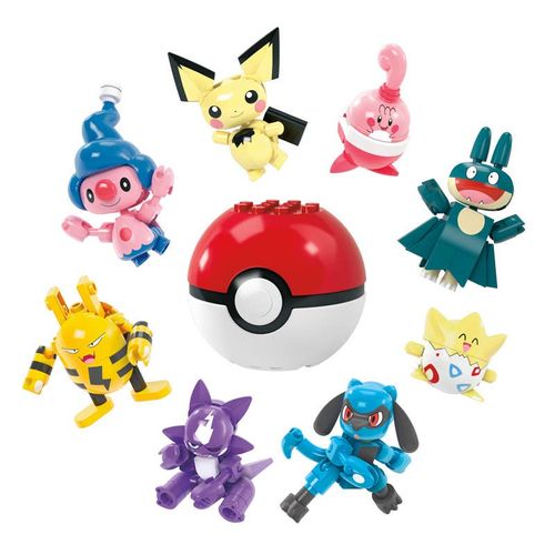 Pokémon 8 Pack de Entrenadores de Mega Construx Incluye Pokeball