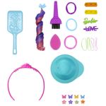 Mattel-Barbie-Muñeca-Peinados-Arcoiris-Neon-Castaña-HMD80