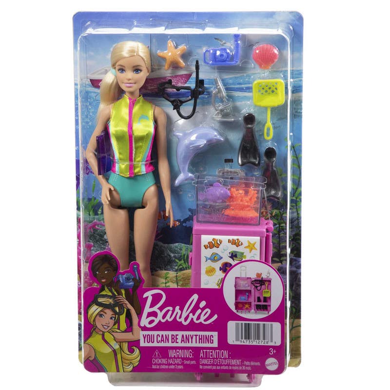 Mattel-Barbie-Profesiones-Set-de-Juego-Biologa-Marina-HMH26