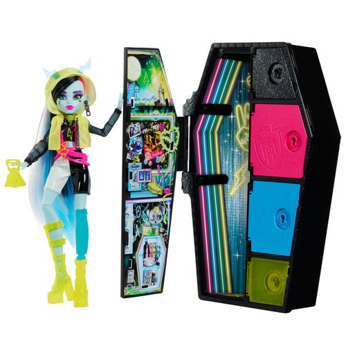 Monster High Secret Sustos Neon Fashion Doll Frankie