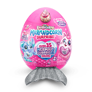 Rainbocorns Huevo Sorpresa con Peluche Mermaidcorn Plateado