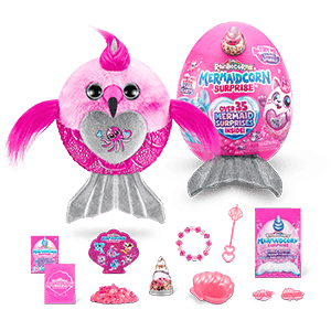 Rainbocorns Huevo Sorpresa con Peluche Mermaidcorn Plateado