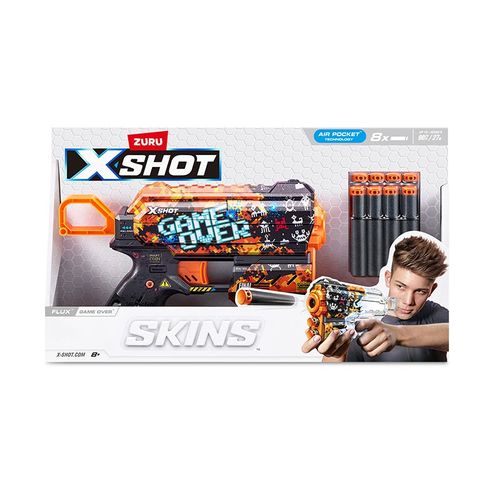 Lanzador de Dardos X-Shot Flux Game Over con 12 Dardos