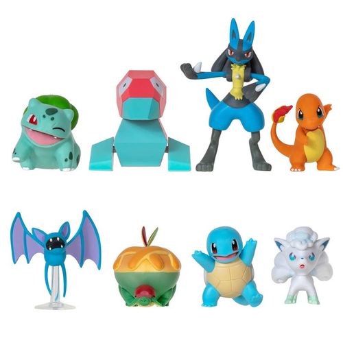 Pokémon 8 Pack Figuras de Batalla Wooloo Carvanha Y Jolteon PKW3507