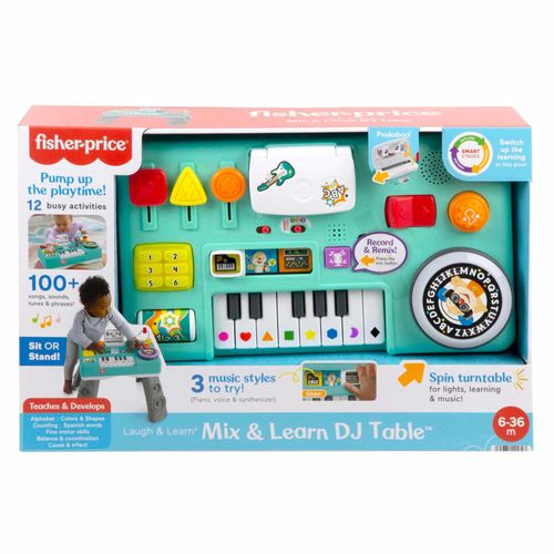 Juguetes para Bebés Fisher-Price Mesa Músical con Piano con 3 modos de Sonido y Mix de Dj