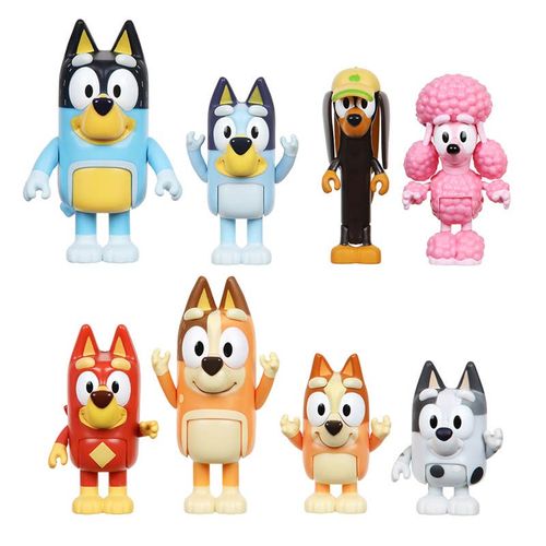 Bluey Mini Muñecos 8 Pack Bluey y su amigos