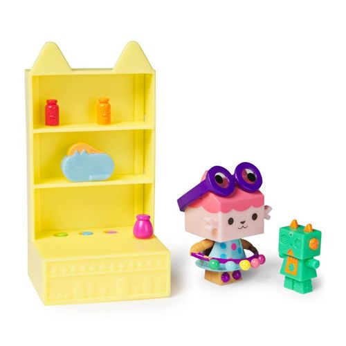 Gabby's Doll House Mini Set de Juego Mueble para Adornar la Casa con Figura de Baby Box