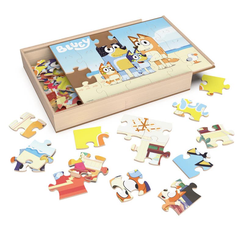 Rompecabezas de Madera de Bluey 3Pack de 24 Piezas - Juguetron