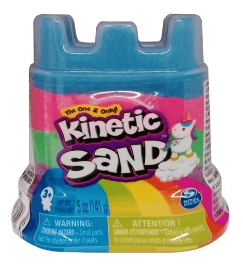 Kinetic Sand Contenedor Basico De Arena Color Unicornio Arcoíris