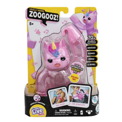 Mascota Live Pets Zoogooz Unicornio Rosa Elástico de Fotorama
