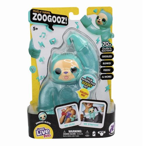 Mascota Live Pets Zoogooz Perezoso Verde Elástico de Fotorama