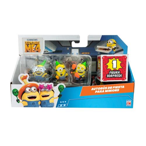 Mi Villano Favorito 4 pack Autobus de fiesta para Minios 2"