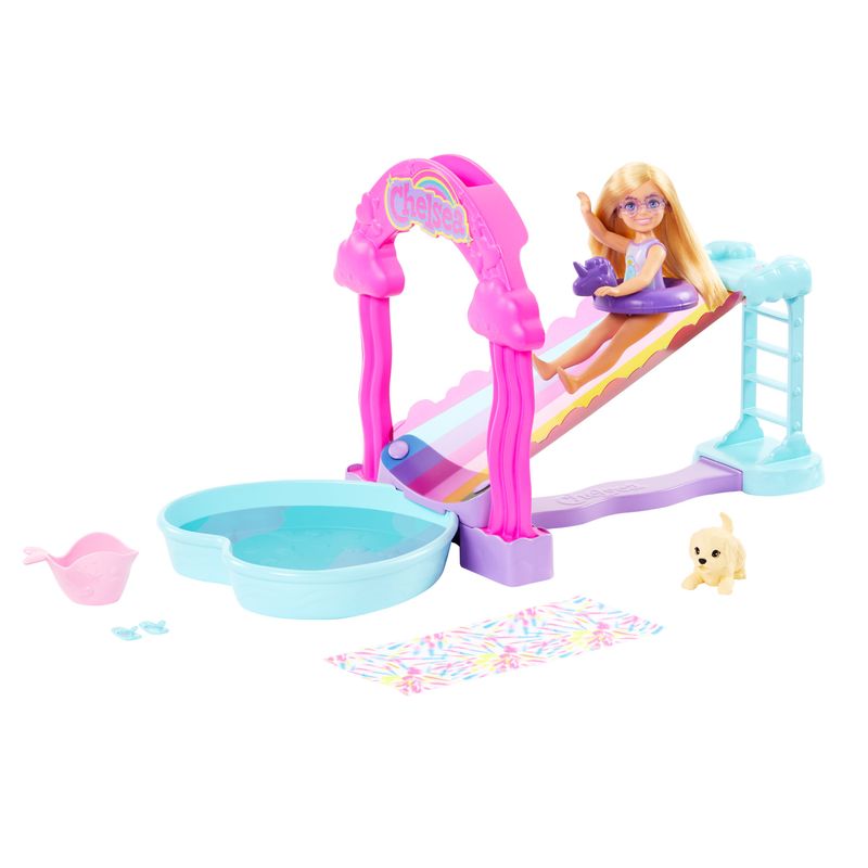 Mattel-Barbie-Chelsea-Resbaladilla-de-Agua-HTK39