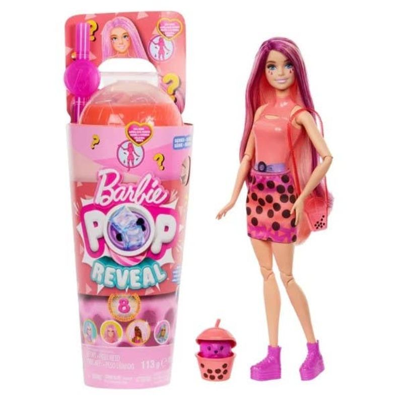 Mattel-Barbie-Muñeca-Boba-Tea-Sorpresa-Coral-HTJ18