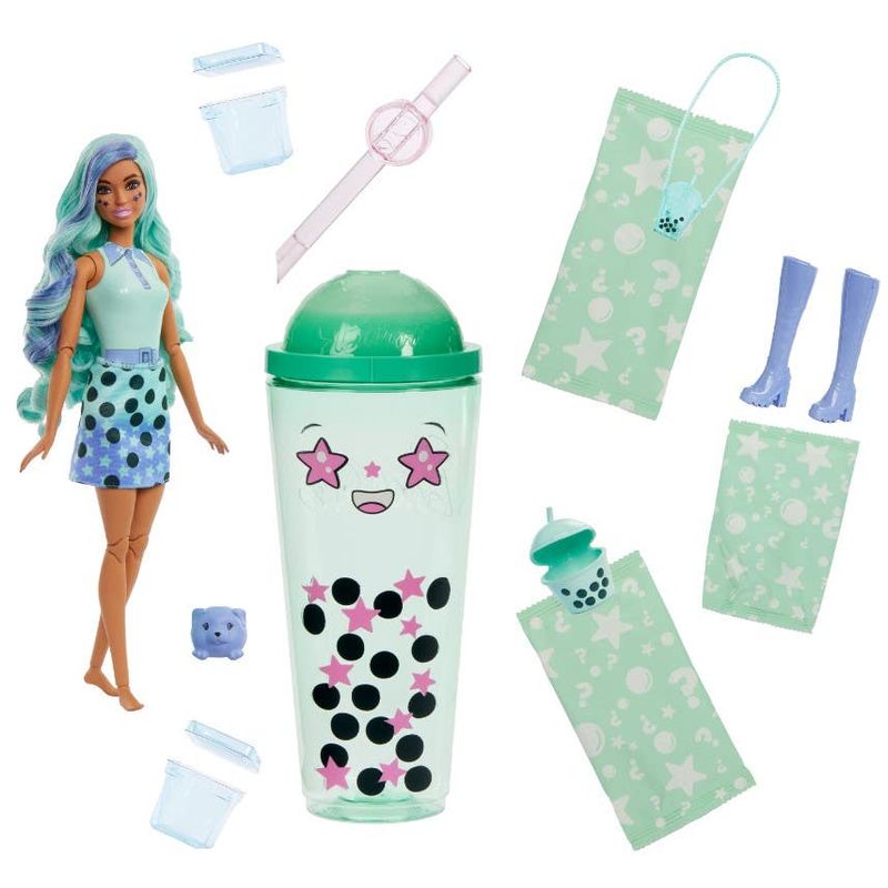 Mattel-Barbie-Muñeca-Boba-Tea-Sorpresa-Verde-HTJ18