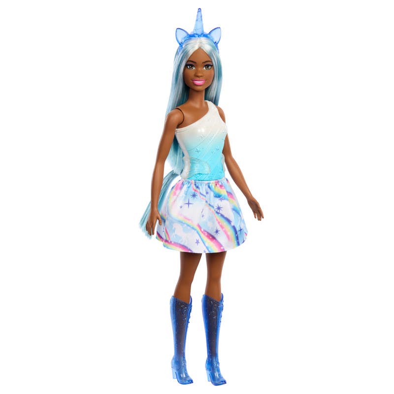 Mattel-Barbie-Unicornio-Falda-De-Ensueño-Azul-HRR14