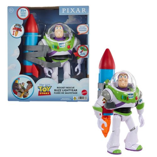 Toy Story Disney Pixar Figura de Acción Buzz Lightyear con Cohete 10"