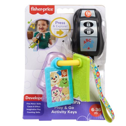 Juguetes para Bebés Fisher-Price Llaves con Control Remoto de Carro, Juega y Aprende