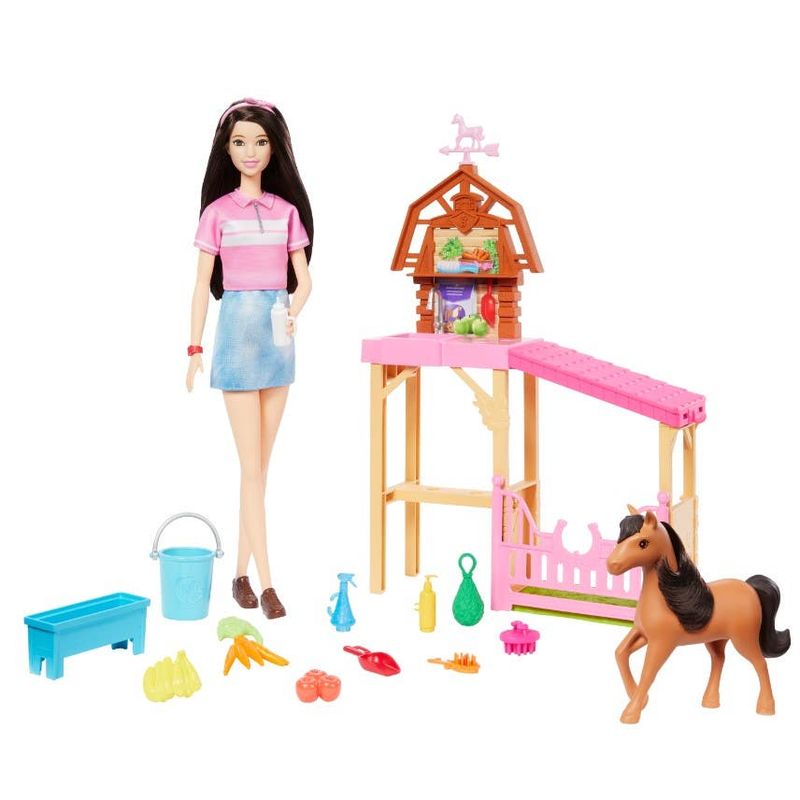 Mattel-Barbie-Set-De-Juego-Cuidado-De-Ponys-Con-Renee-HXJ40