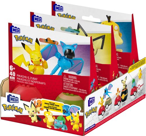 Pokémon 2 Pack Pokébolas Incluye Psyduck y Bulbasaur Mega Bloks