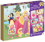 Novelty-Rompecabeza-5-En-1-Caja-de-Madera-Princesas-JCA-3097