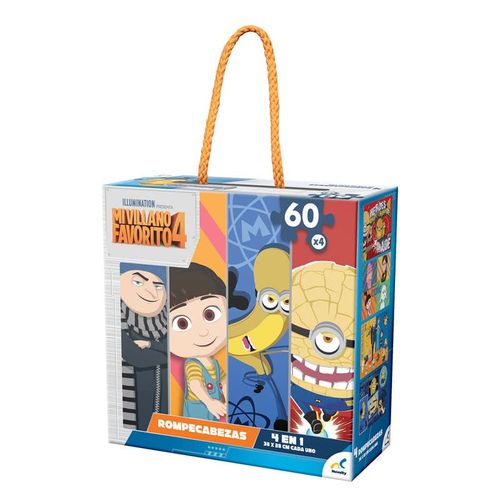 Rompecabezas 4 en 1 Mi Villano Favorito 60 Piezas