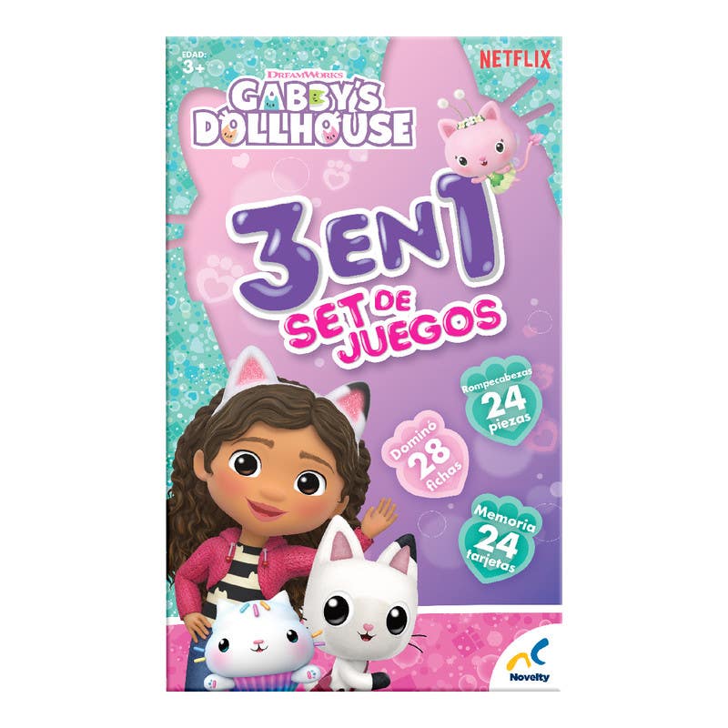 Novelty-Gabbys-Dollhouse-Set-de-Juegos-3-en-1-JCA-4071