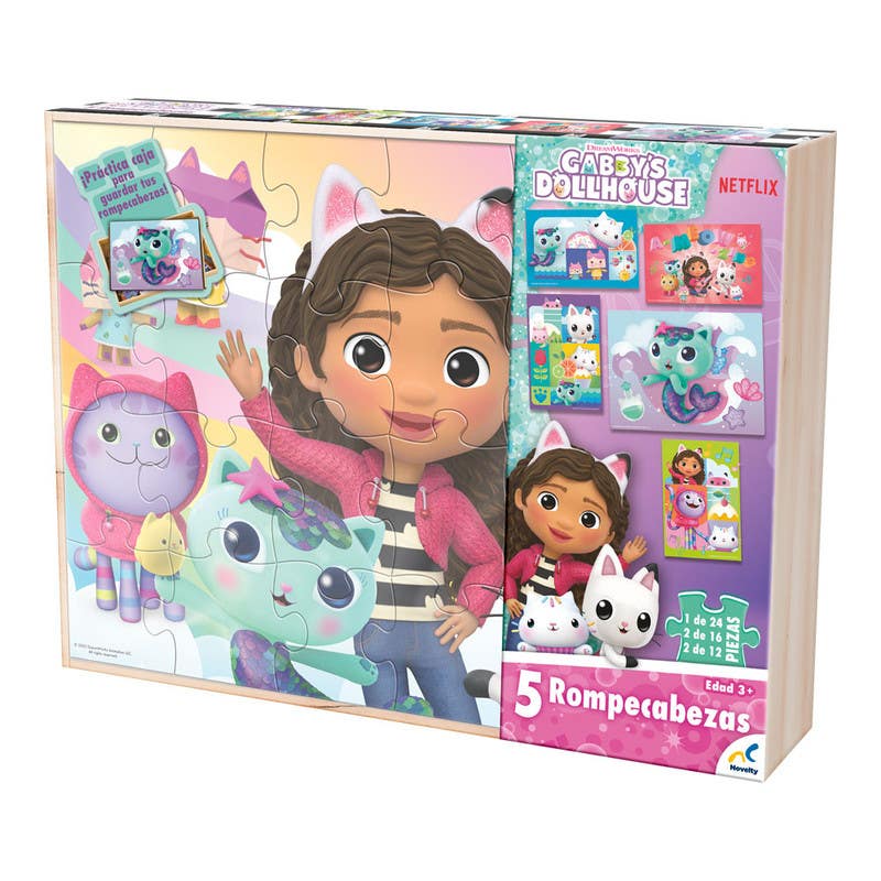 Novelty-Rompecabezas-5-En-1-Gabby-S-Dollhouse-JCA-4150