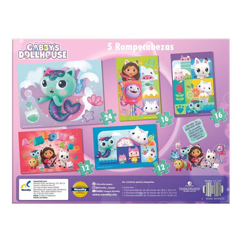 Novelty-Rompecabezas-5-En-1-Gabby-S-Dollhouse-JCA-4150