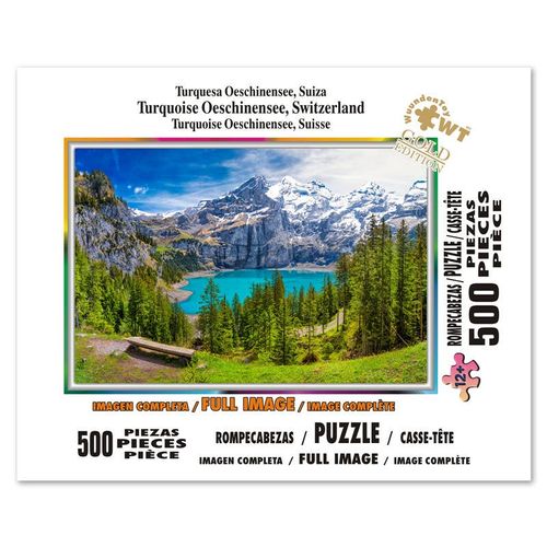 Rompecabezas Turquesa Oeschinensee, Suiza de 500 Piezas