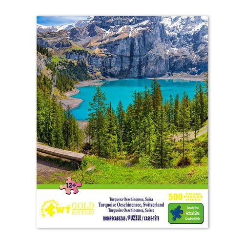 Rompecabezas Turquesa Oeschinensee, Suiza de 500 Piezas