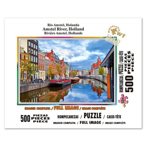 Rompecabezas Gold Edition Río Amstel, Holanda de 500 Piezas